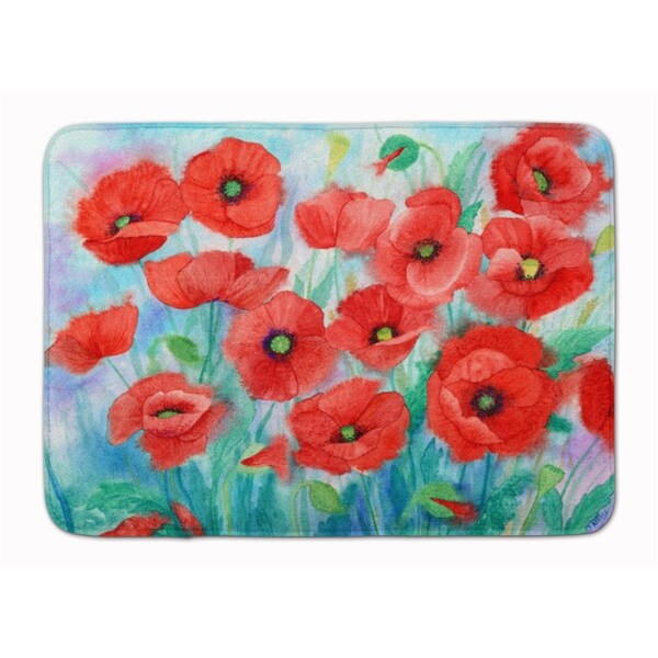 Carolines Treasures Poppies Machine Washable Memory Foam Mat IBD0258RUG - main
